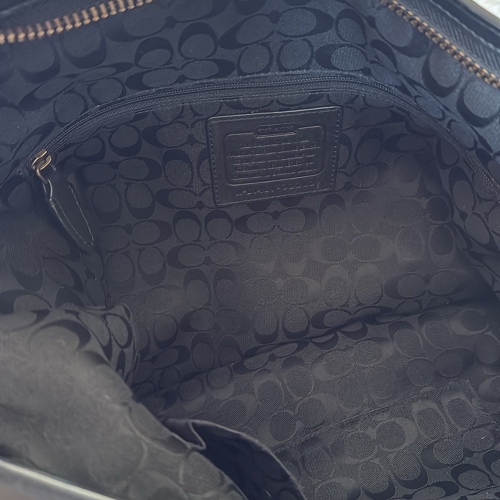 Vintage Coach Black Leather Bag - Picture 8 of 12